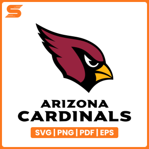 Arizona Cardinals logo and wordmark in a bold, fan-ready design on a transparent background clipart