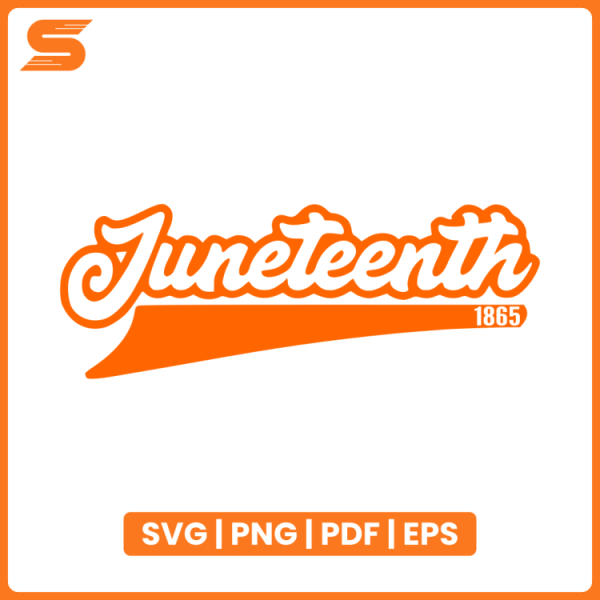 Juneteenth svg in sleek, modern typography on a transparent background clipart